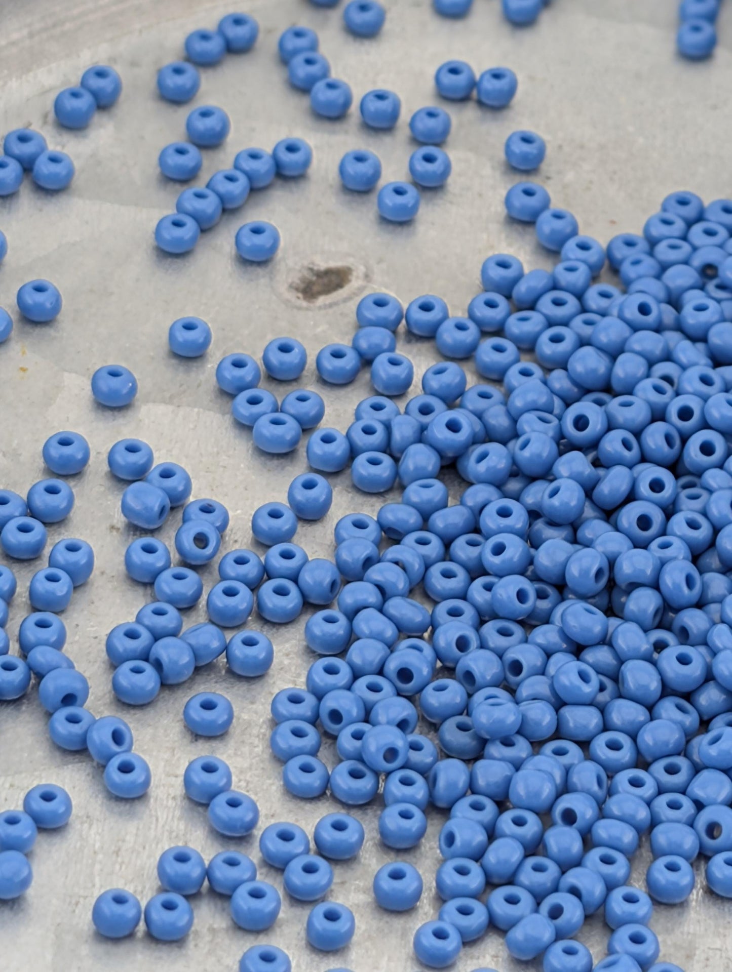 Preciosa Seed Beads - Opaque Denim Blue Size 11/0 | Premium Glass Craft Supplies