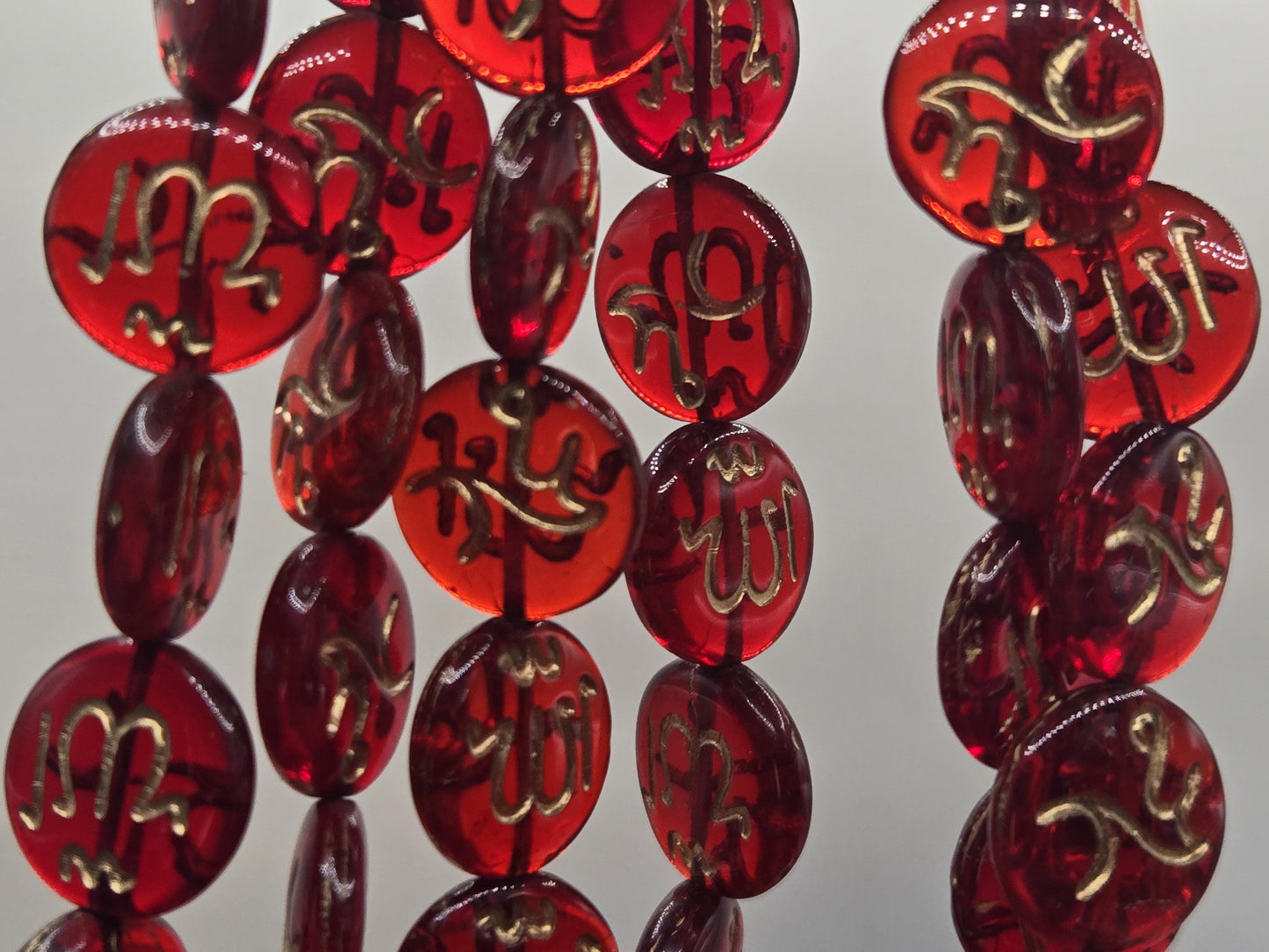 Vintage Czech Glass Beads - 8mm Flat Coin Feng Shui Beads | Rare Discontinued Jewelry Supplies