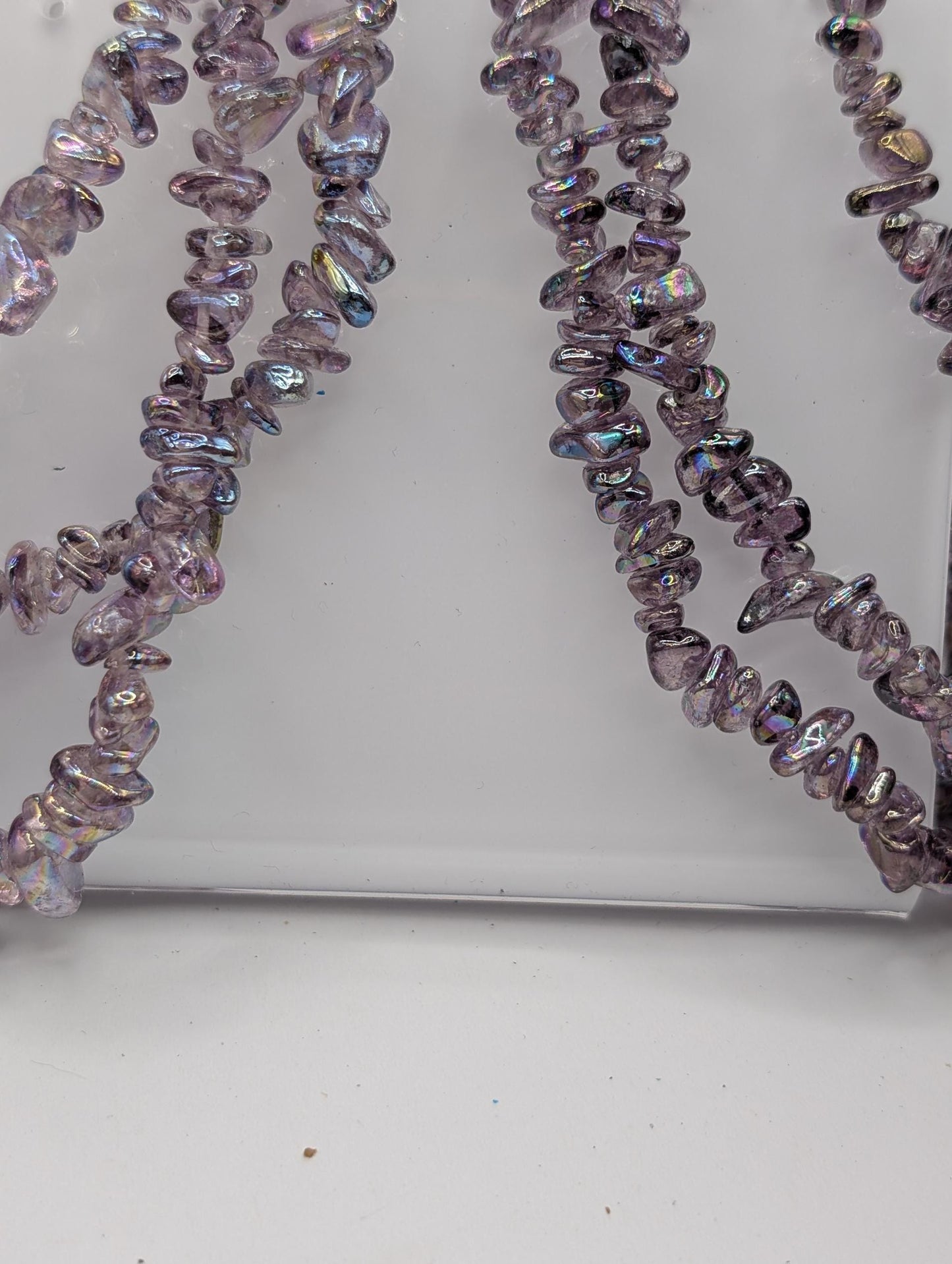 Fire Polished Glass Beads - 36 Inch Strand of Durable Glass Chip Beads for Jewelry Making