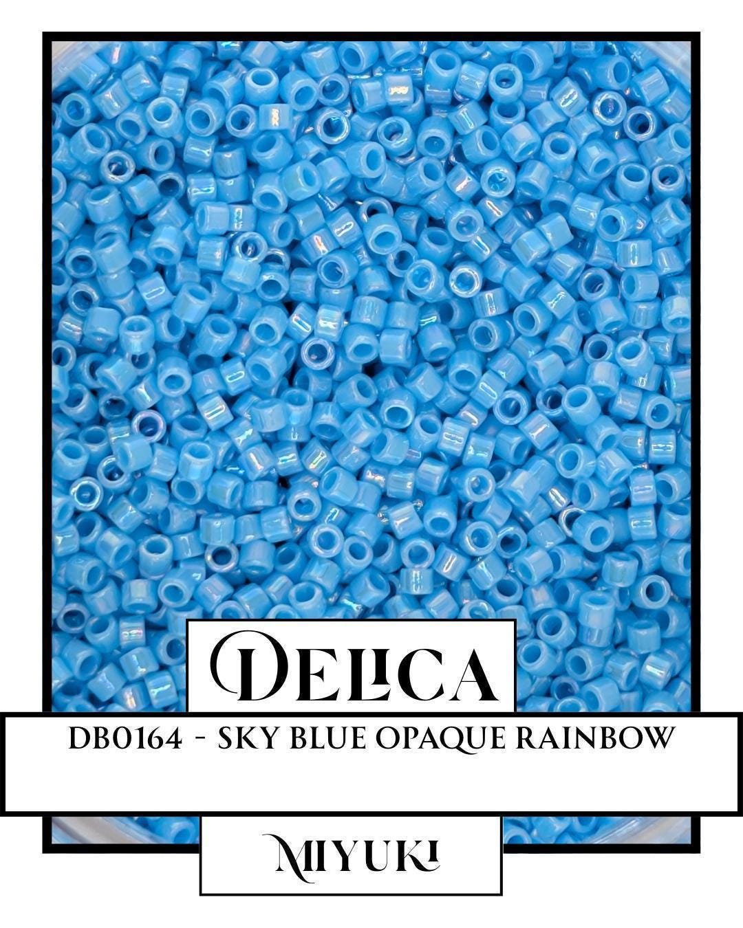 Miyuki Delica Beads – Size 11 Seed Japanese Glass Beads | Turquoise Blue, Resealable Mylar Bag
