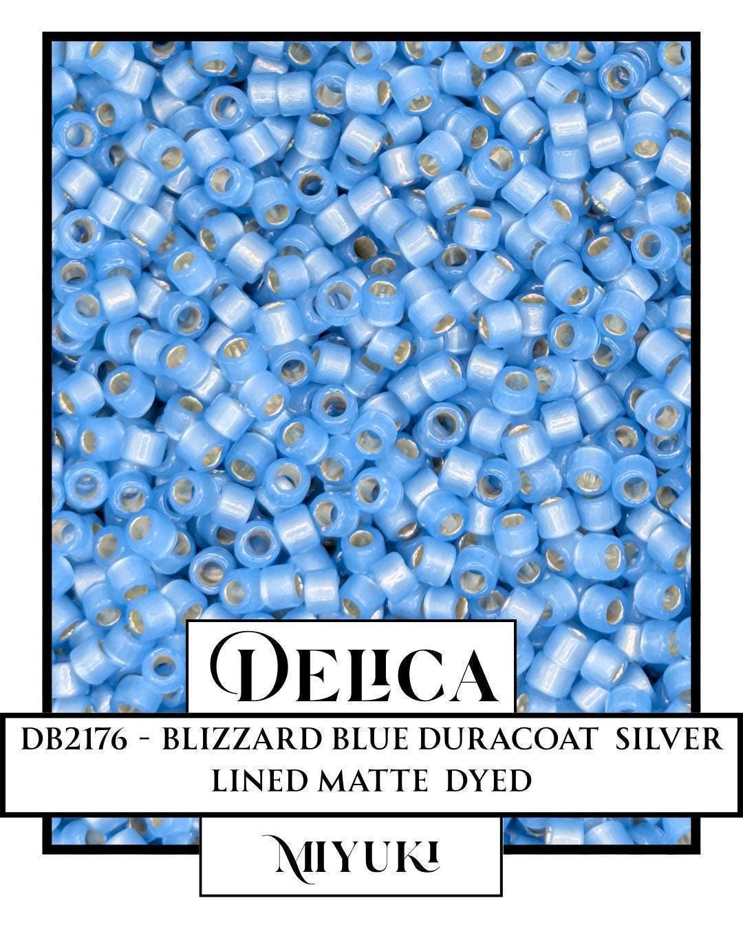 Miyuki Delica Beads 11/0 Blizzard Blue DC SL MA - Japanese Glass Seed Beads 7g