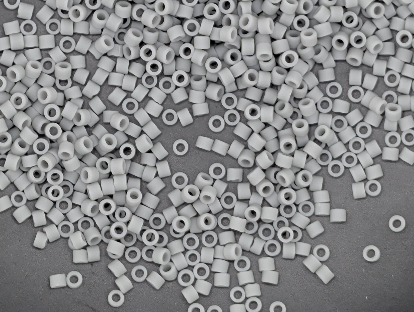 Miyuki Delica Beads - Genuine Japanese Seed Beads Size 11/0 Matte Gray Glass
