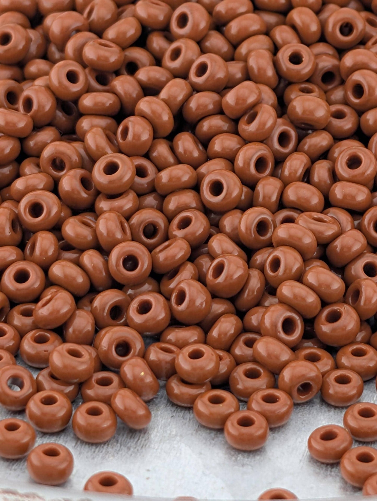 Preciosa Seed Beads | Opaque Brown Size 8/0 | 15g Pkg | Czech Glass Seed Beads