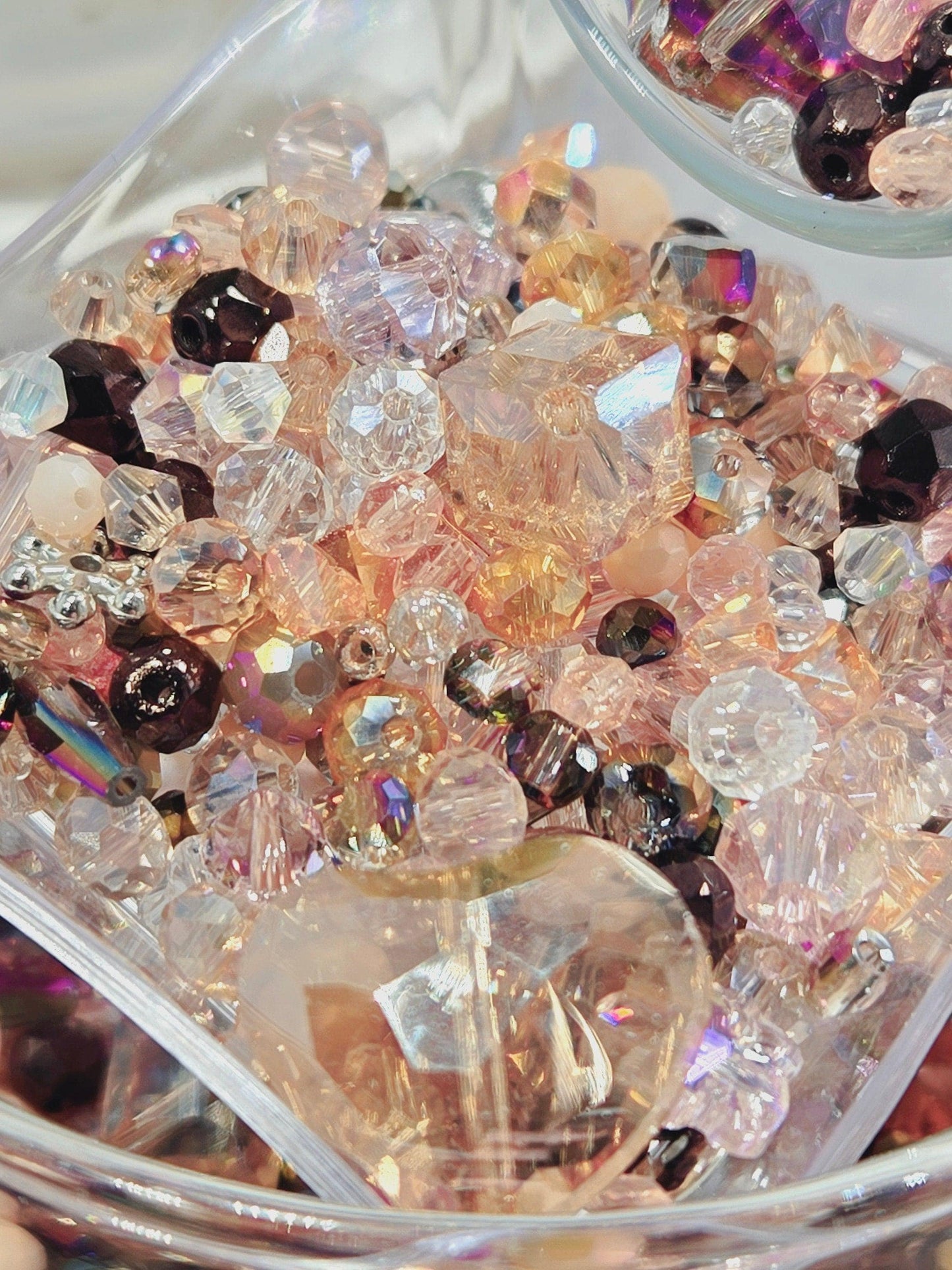 Pink Bead Mix – Assorted Pink Beads Glass Bead Soup for Creative Jewelry Making