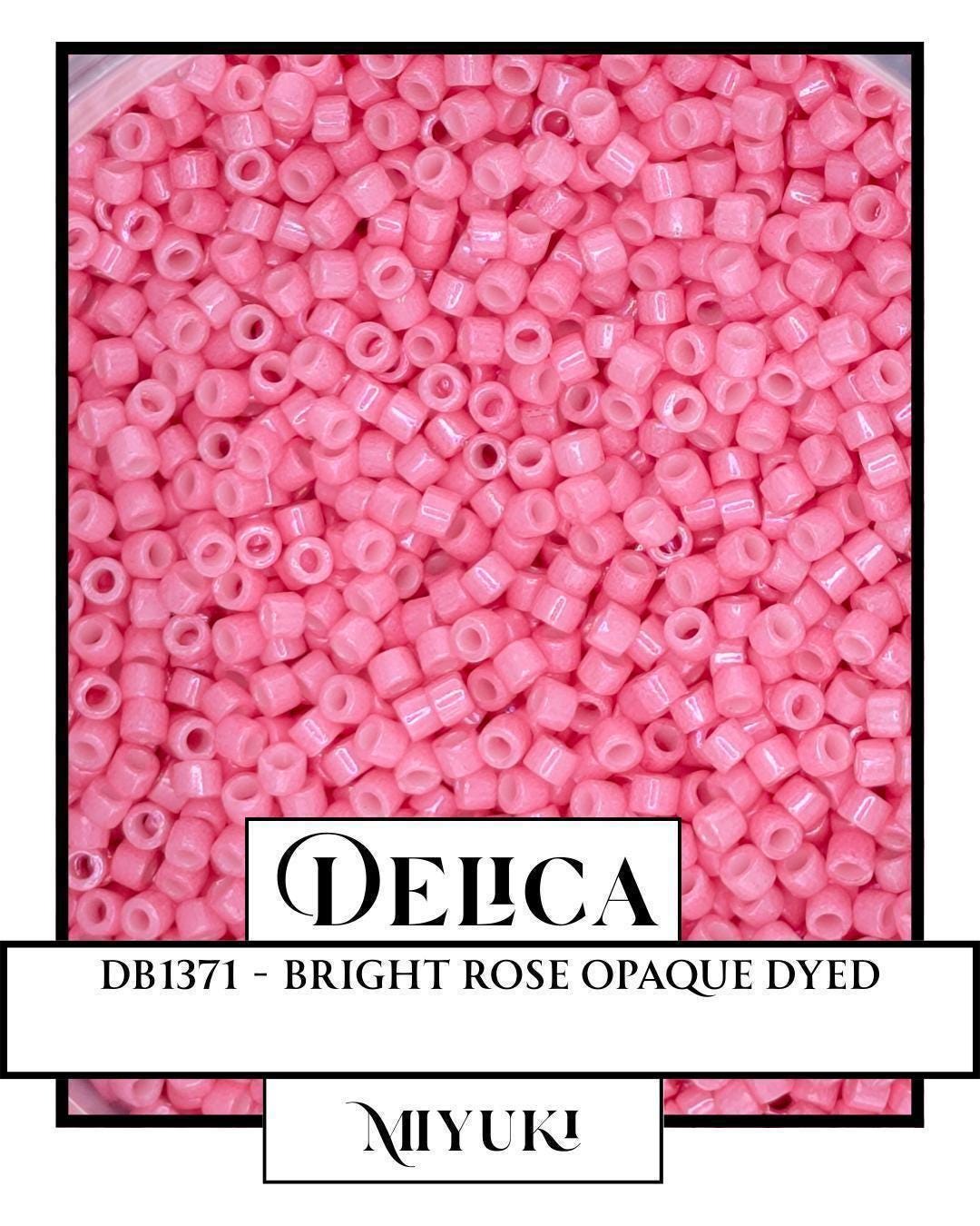 Miyuki Delica Beads - Size 11/0 Bright Rose Glass Seed Beads | 7g Resealable Bag