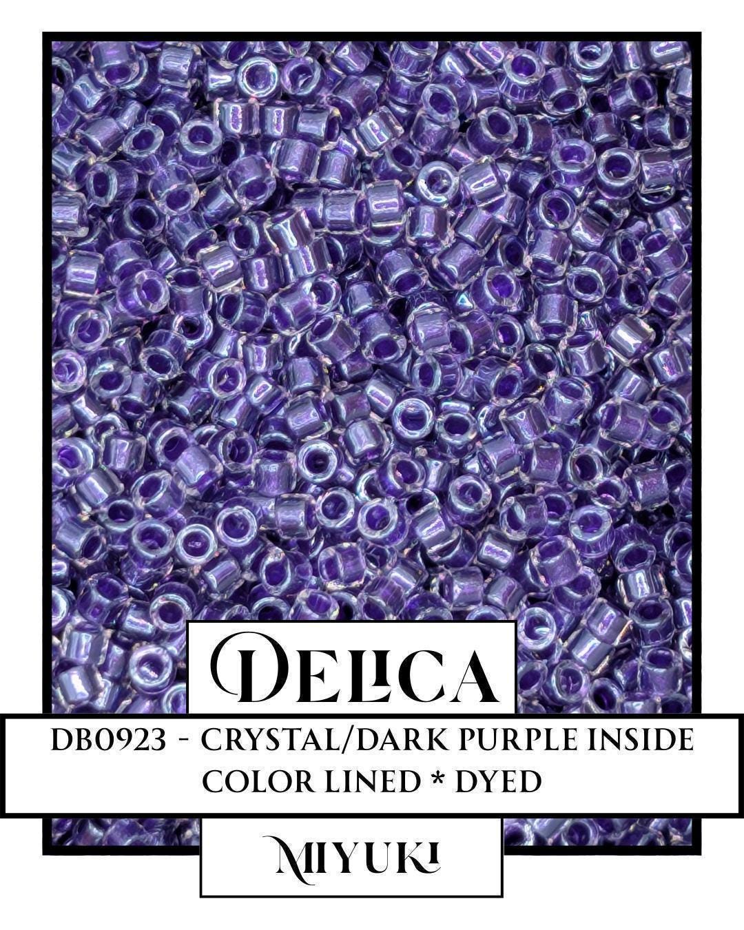 Miyuki Delica Beads - 11/0 Dark Purple Crystal Glass Seed Bead Pack 7g