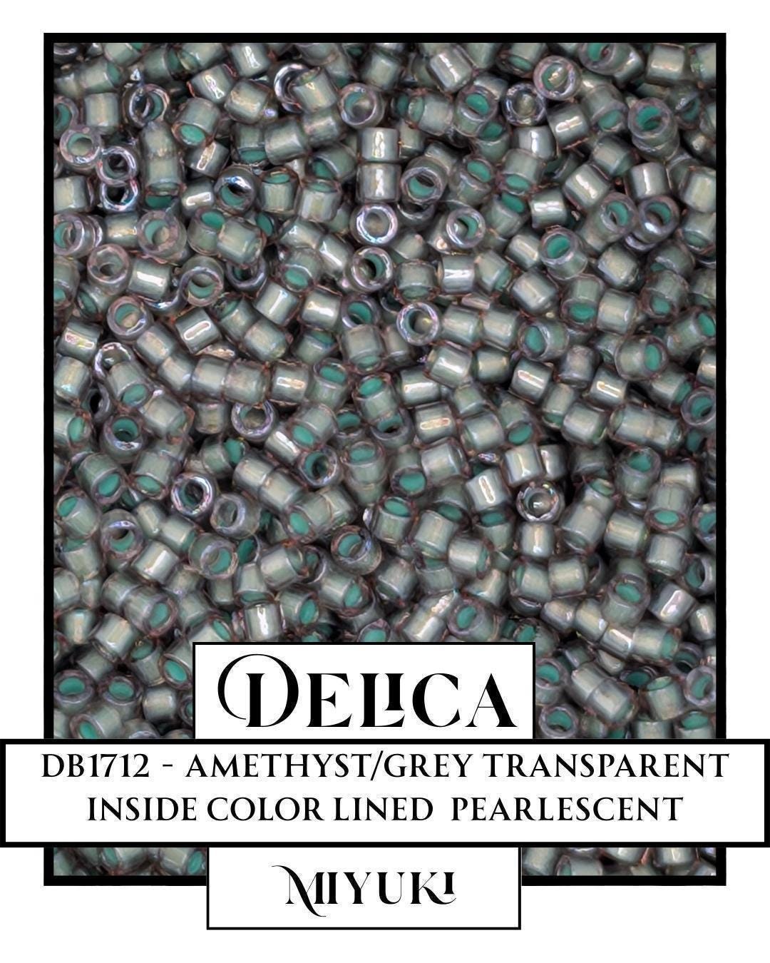 Miyuki Delica Beads - Amethyst Grey Size 11 Seed Beads Jewelry | Genuine Japanese Glass