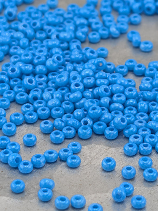 Preciosa Seed Beads Opaque Luster Terra Dyed Dark Turquoise Size 11/0 – 15g Pkg