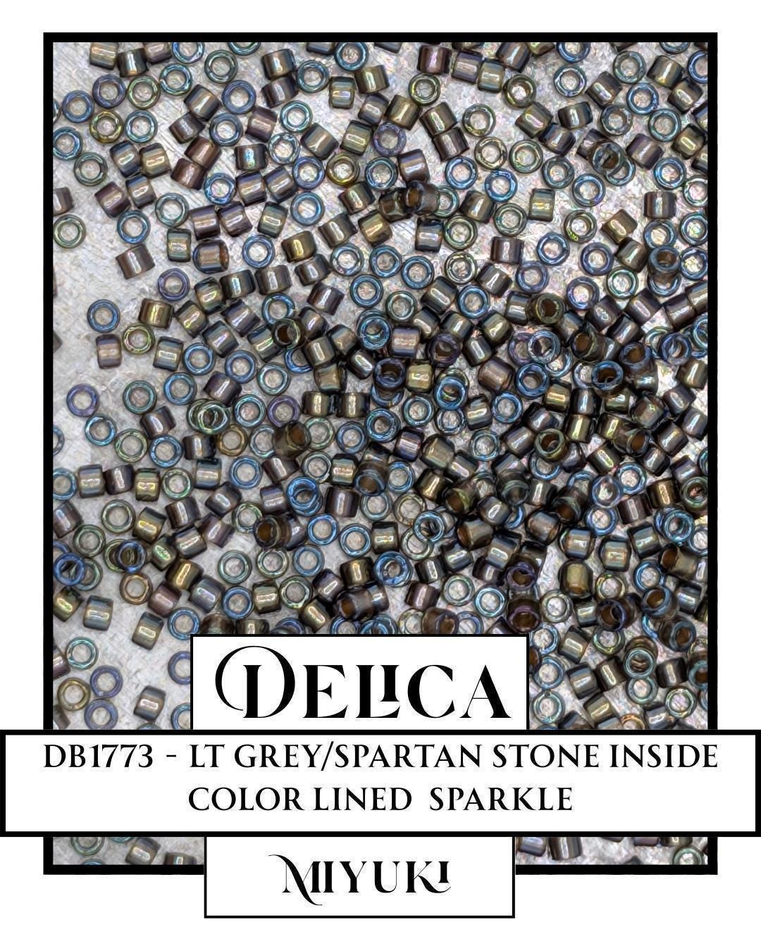Miyuki Delica Beads – Japanese Glass Seed Beads 11/0, Light Grey Spartan Stone