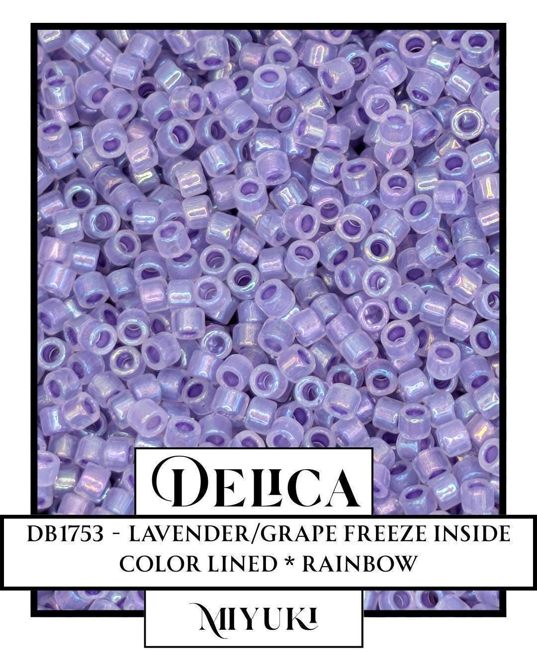 Miyuki Delica Beads - Japanese Glass Seed Beads Size 11 | Lavender Grape Freeze