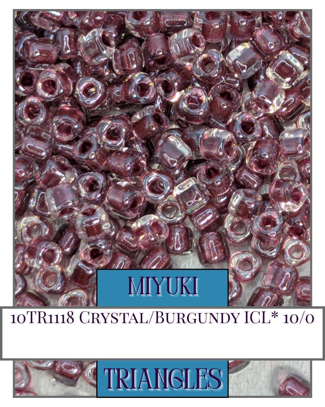 Miyuki Triangle Beads - Crystal Burgundy Seed Beads 10/0 | 10 Gram Pack