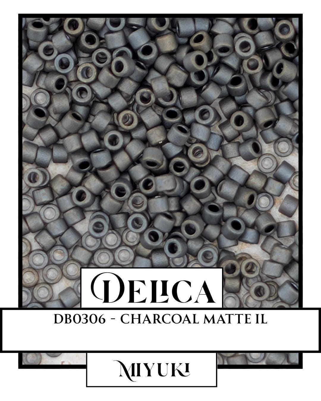 Miyuki Delica Beads - 11/0 Charcoal Seed Beads for Jewelry Making | High Quality Glass