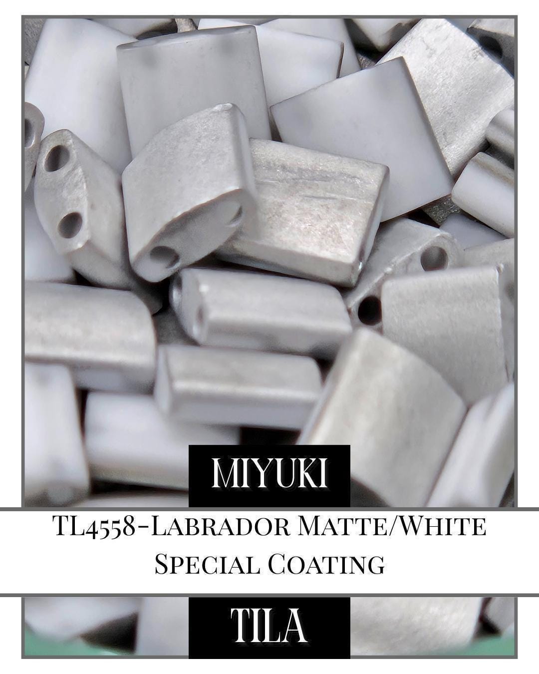 Miyuki Tila Beads – 7.5 Gram Bead Pack | Matte White Special Coat Finish