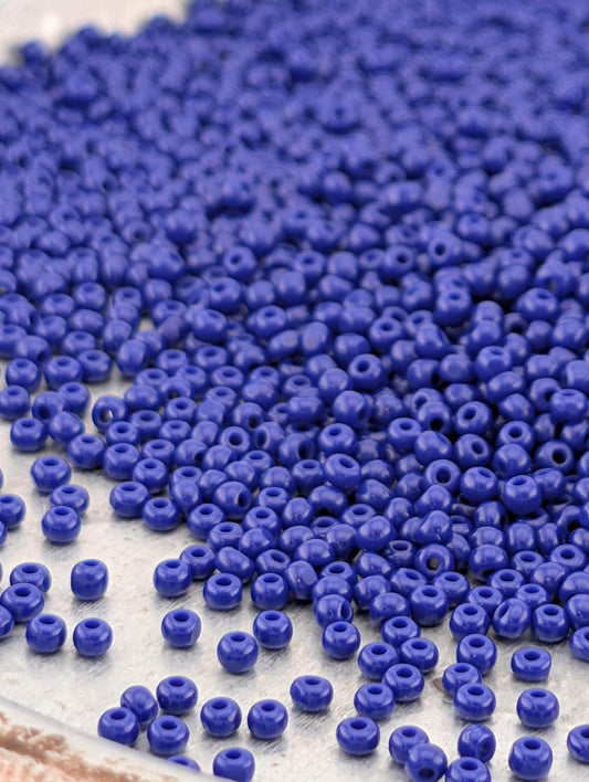 Opaque Cobalt Blue Beads – Preciosa Seed Beads Size 11c/0 | Vibrant Neon Colors