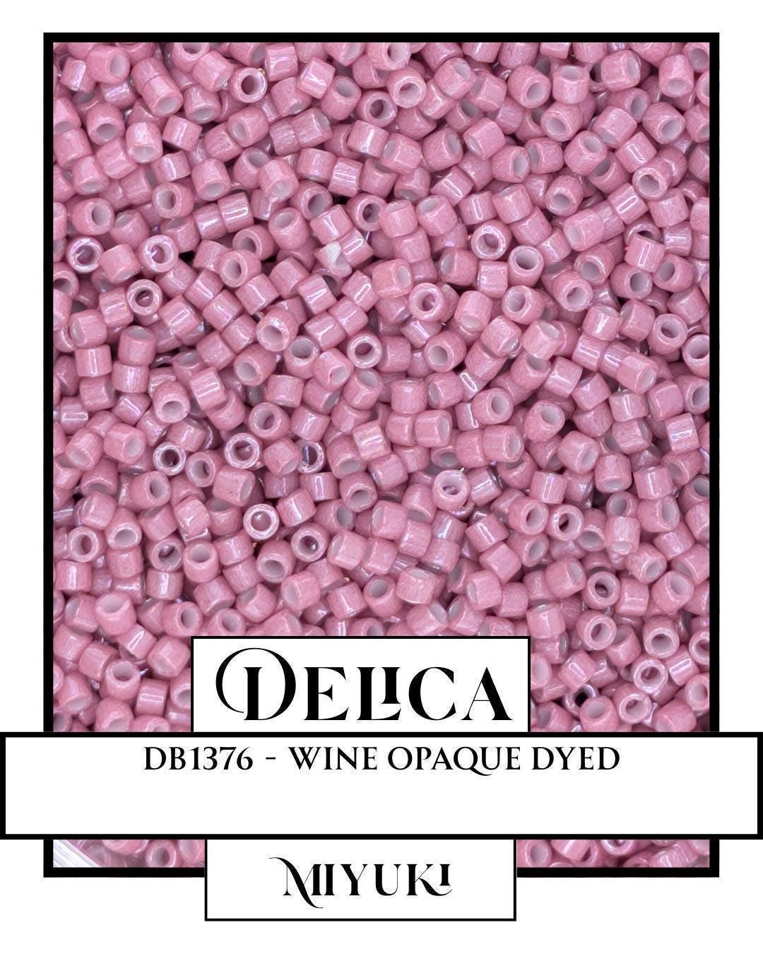 Miyuki Delica Beads 11/0 Wine - Japanese Glass Seed Beads for Jewelry Making, Matte Finish