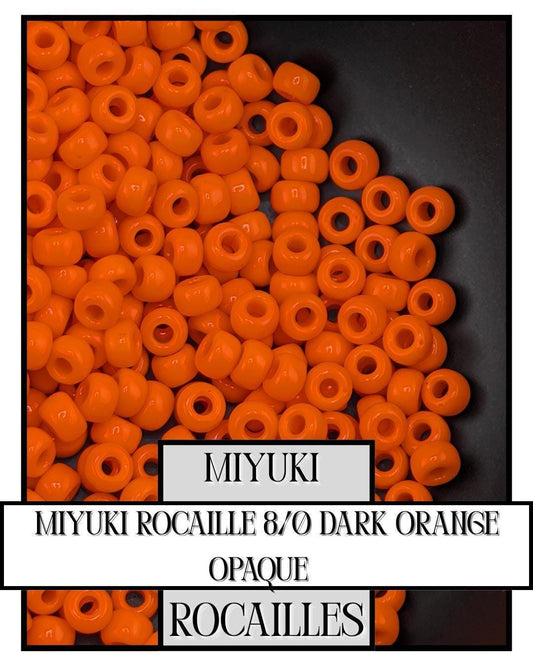 Miyuki Rocaille Beads – Dark Orange 8/0 Glass Seed Beads for Jewelry Making