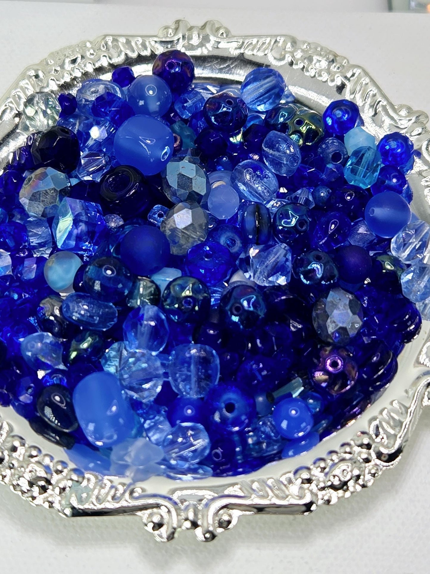 Berry Blue Bead Mix - Glass Bead Assortment | Creative Bulk Craft Beads