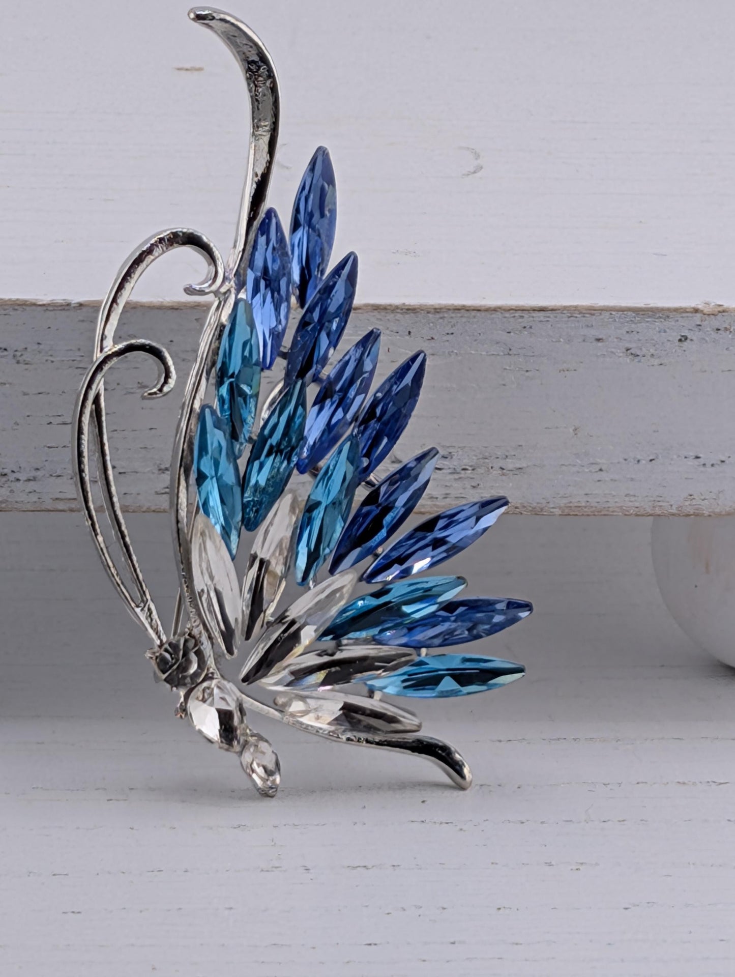 Butterfly Brooch - Purple Blue Rhinestones Decorative Pin | Elegant Jewelry Accessory