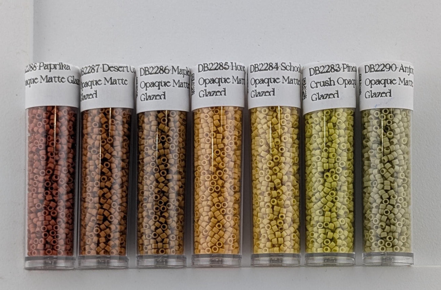 Delica Seed Bead Kit – Matte Glazed 14 Color Set | Size 11/0 Japanese Glass Beads