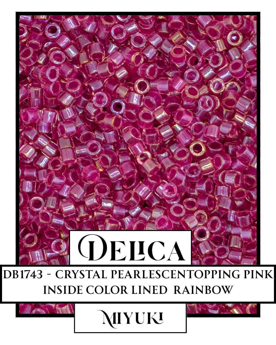 Miyuki Delica Beads - Crystal Popping Pink 11/0 | Japanese Seed Beads, Uniform Size
