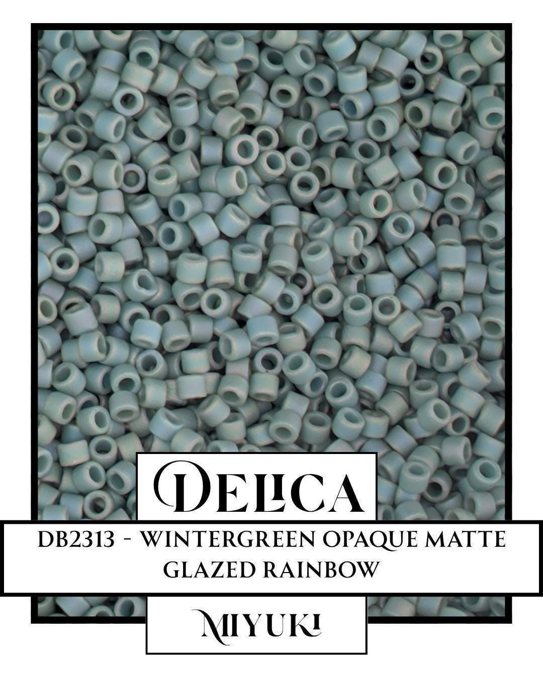 Miyuki Delica Beads 11/0 Wintergreen Opaque Matte Rainbow - Premium Seed Beads 7g