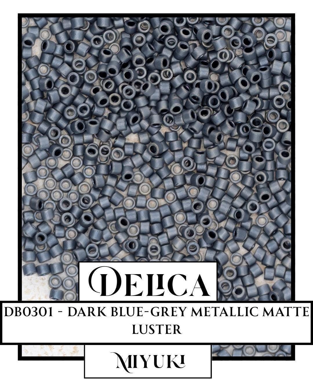 Miyuki Delica Beads - 11/0 Dark Blue Grey Seed Beads Jewelry | High Quality