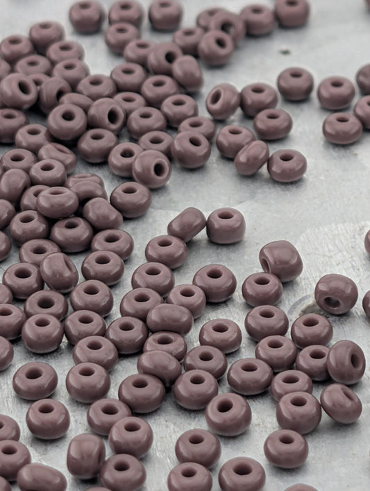 Preciosa Seed Beads | Opaque Dark Mauve Size 8/0 | 15g Package for Jewelry Making