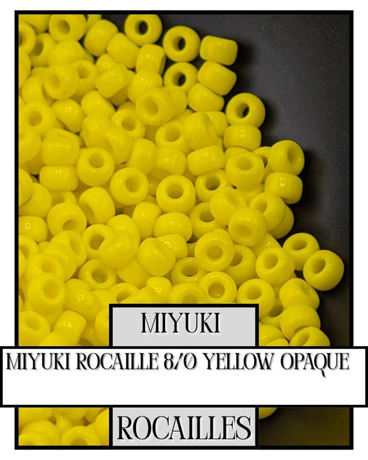 Miyuki Rocaille Beads - 8/0 Yellow Opaque Glass Seed Beads 20g Pack