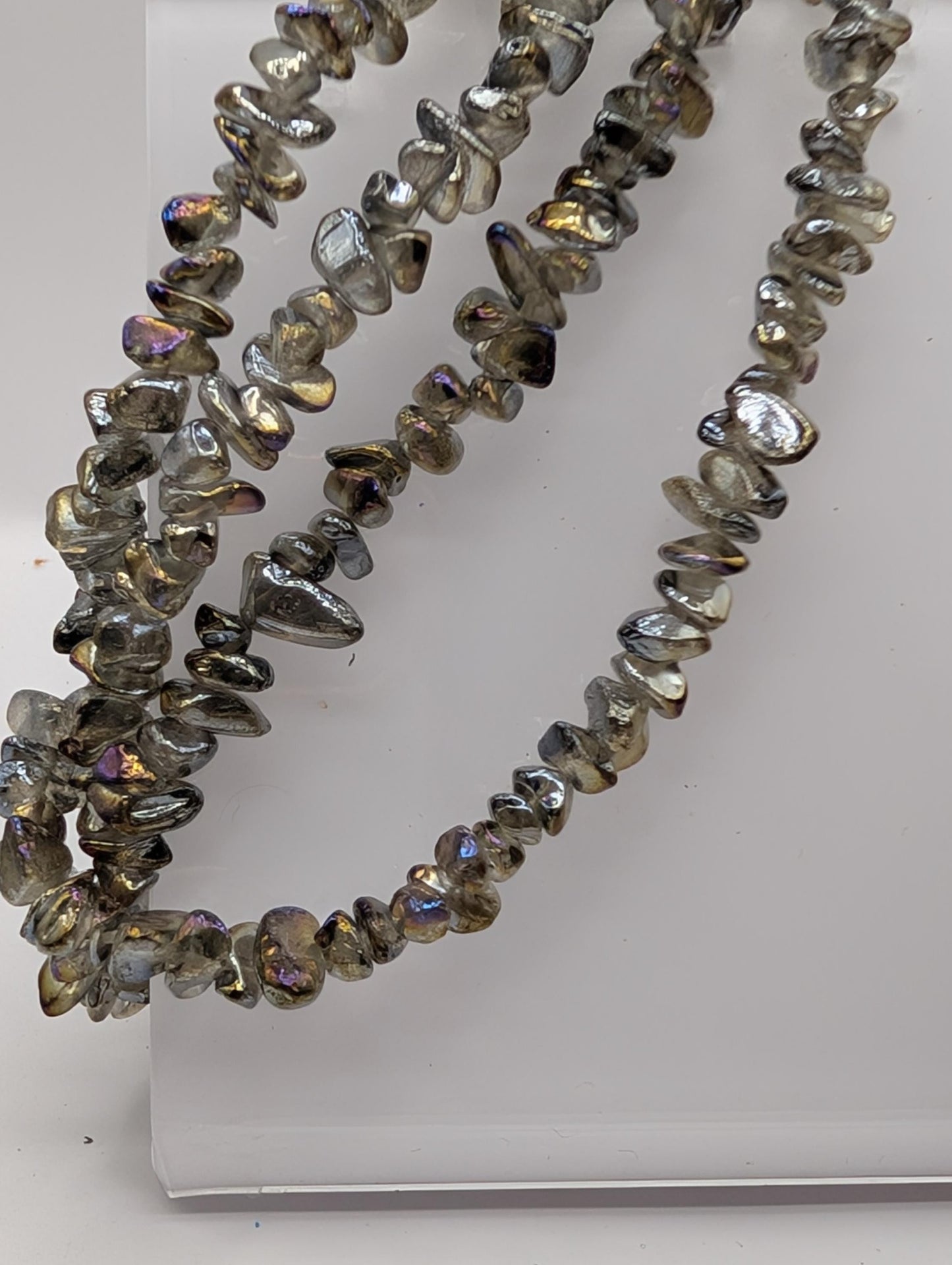 Fire Polished Glass Beads - 36 Inch Strand of Durable Glass Chip Beads for Jewelry Making