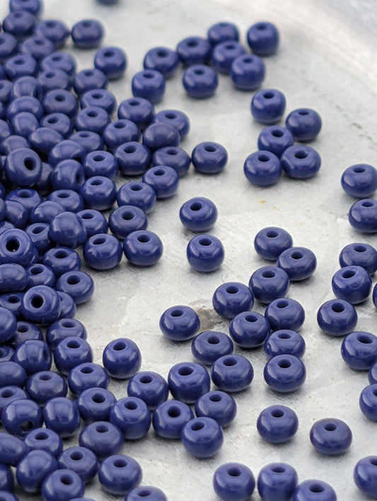 Opaque Cobalt Blue Beads | Preciosa Czech Seed Beads Size 8/0 | Vibrant Neon Glass