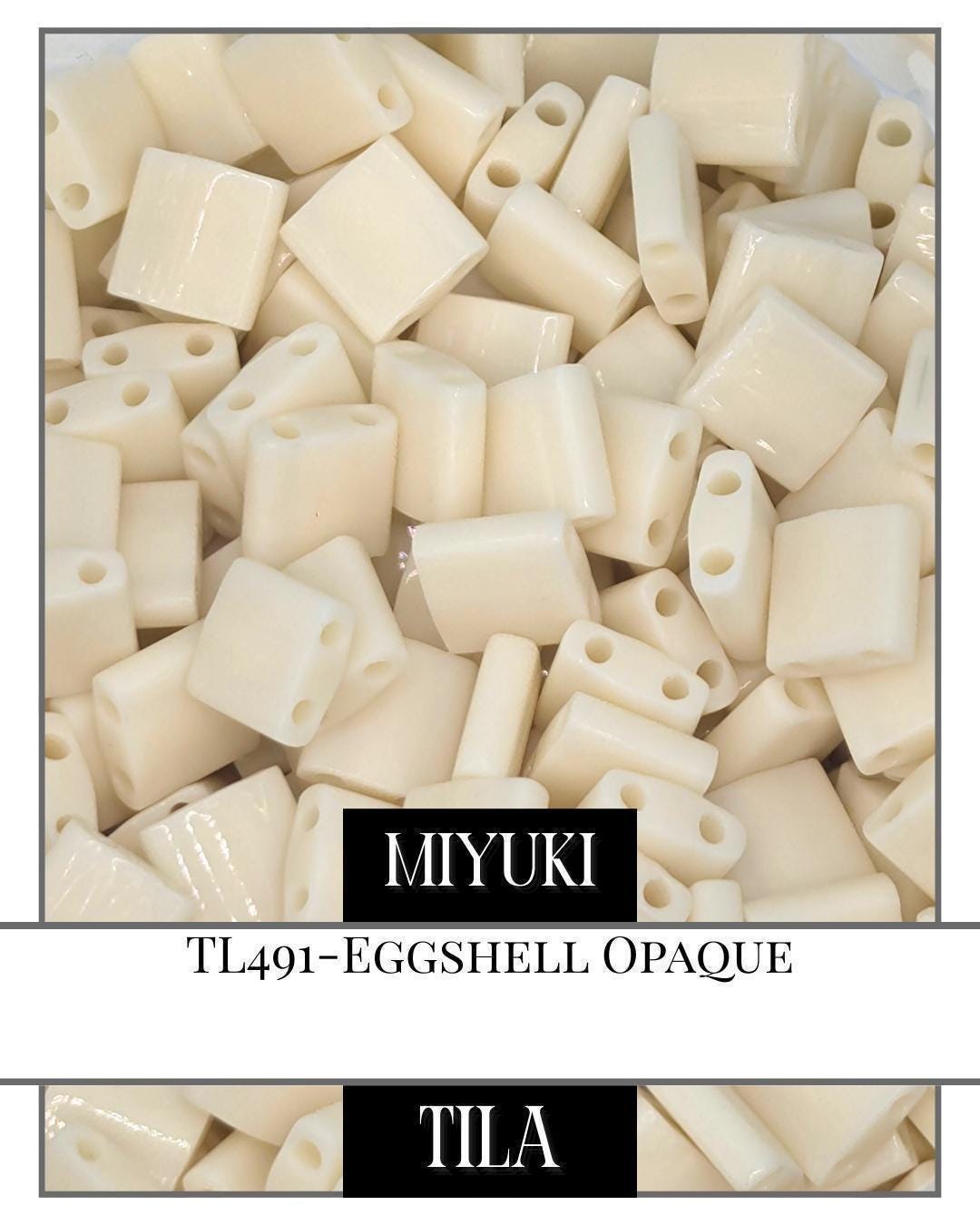 Miyuki Tila Beads - 7.5g Package | Flat Two Hole Beads for Jewelry Crafting