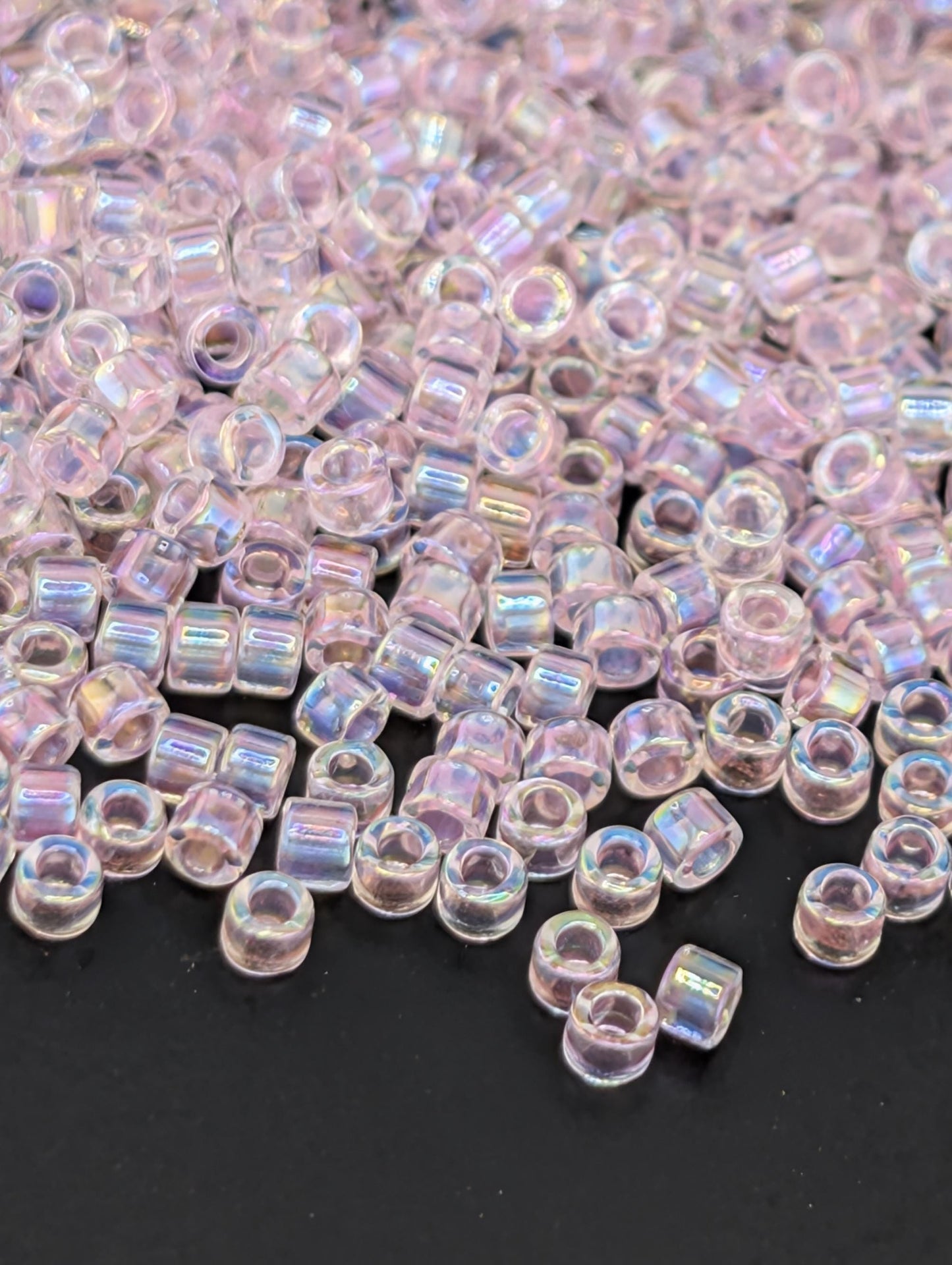 Miyuki Delica Beads – Soft Pink Crystal Seed Bead Tubes for Jewelry Making