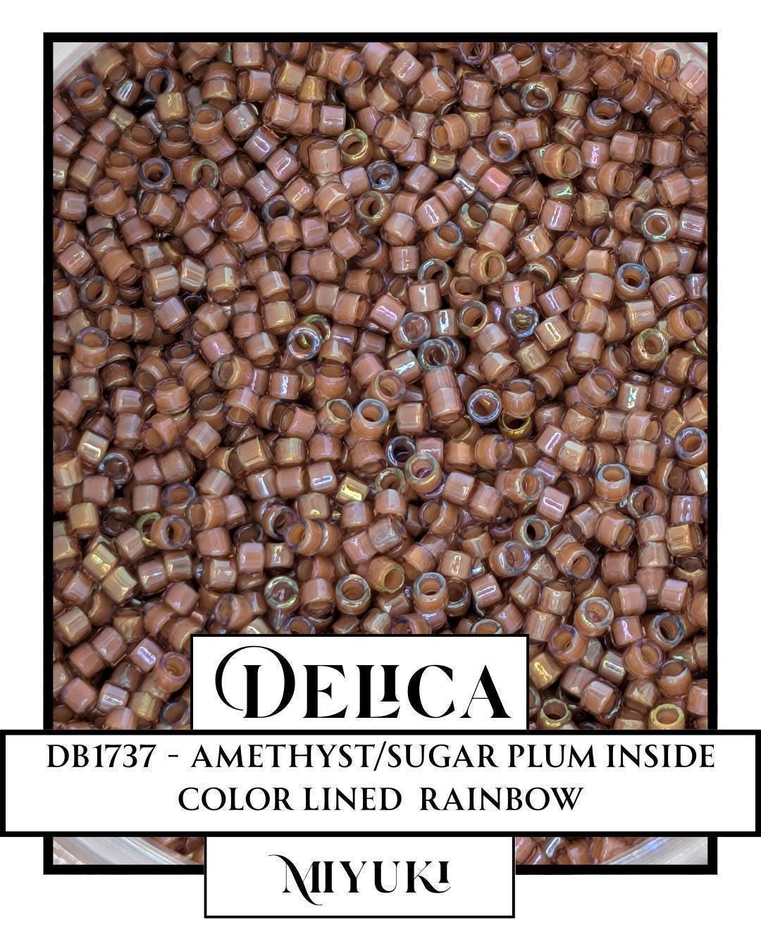 Miyuki Delica Beads – Amethyst Sugar Plum 11/0 Seed Beads Size 11 – 7g Pack