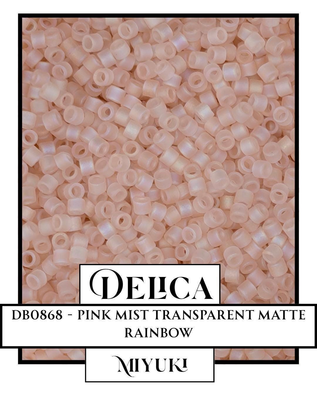 Miyuki Delica Beads – Pink Mist 11/0 Glass Seed Beads | Resealable Bag