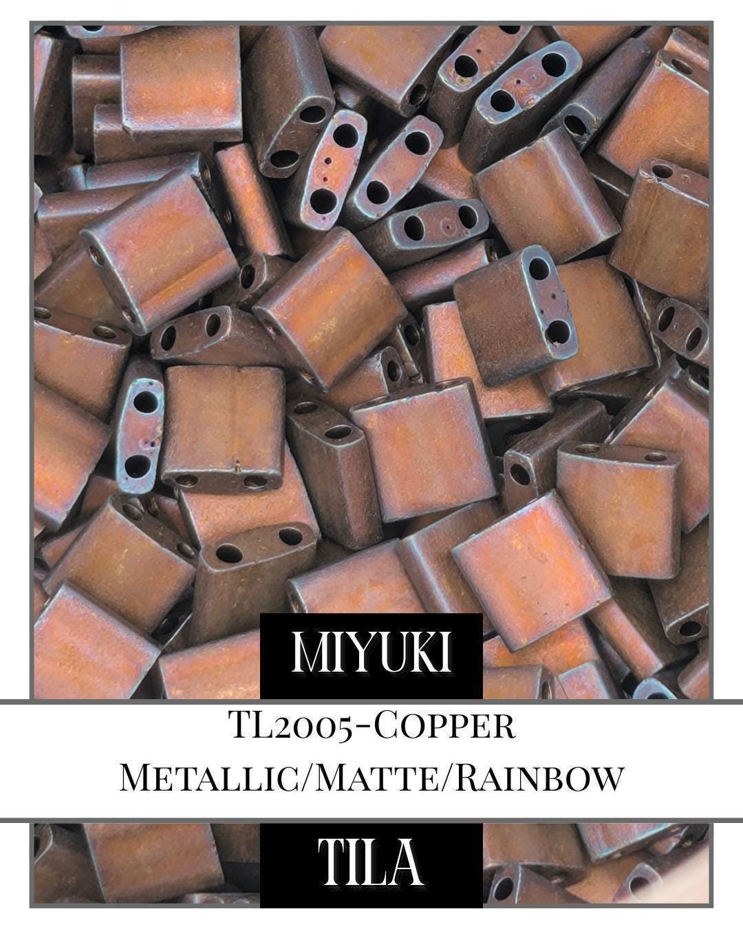 Miyuki Tila Beads – Copper Matte Metallic Beads | 7.5g Craft Supplies