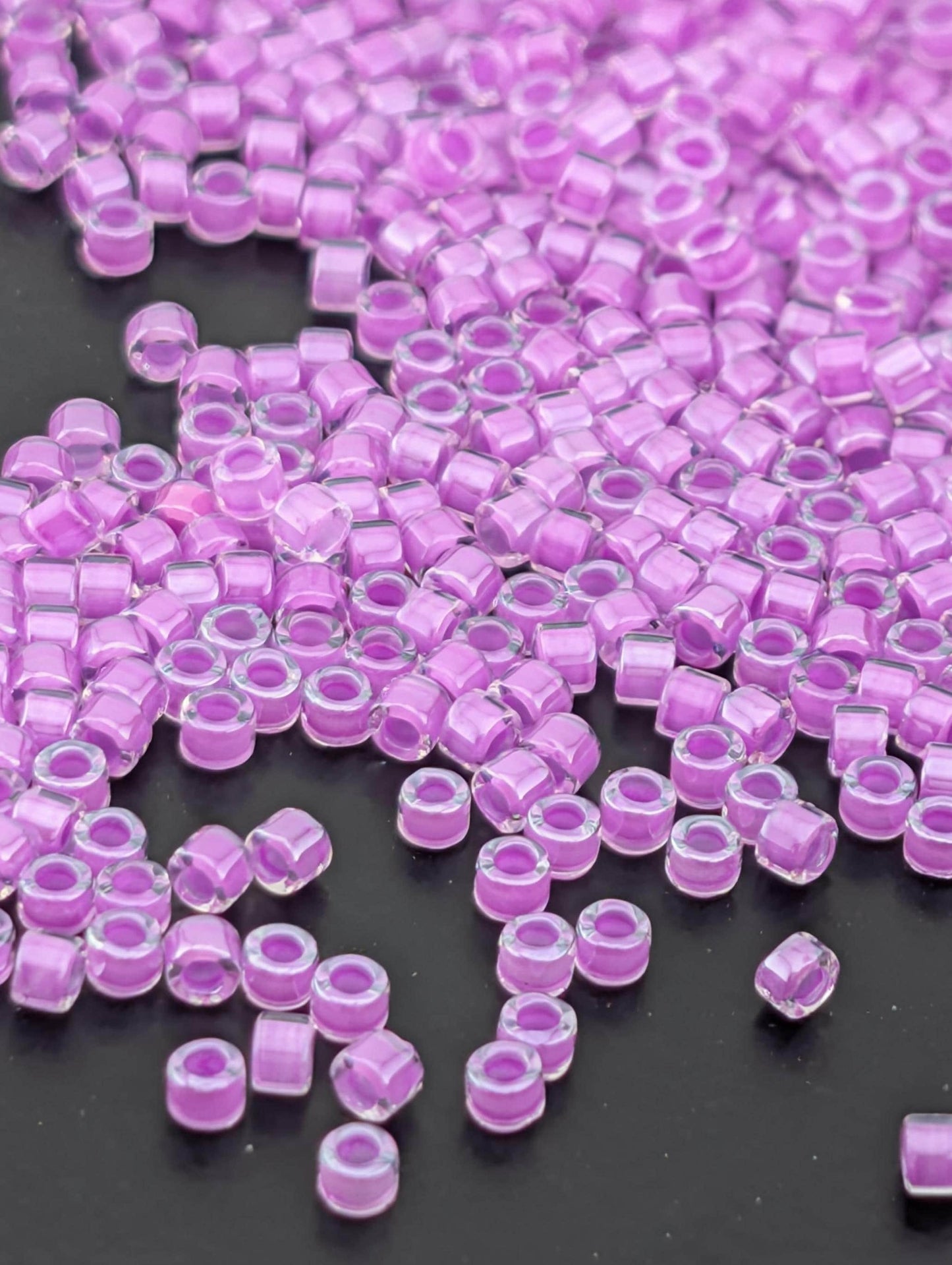 Miyuki Delica Beads - Luminous Plum Crazy 11/0 Seed Beads, 7g Package