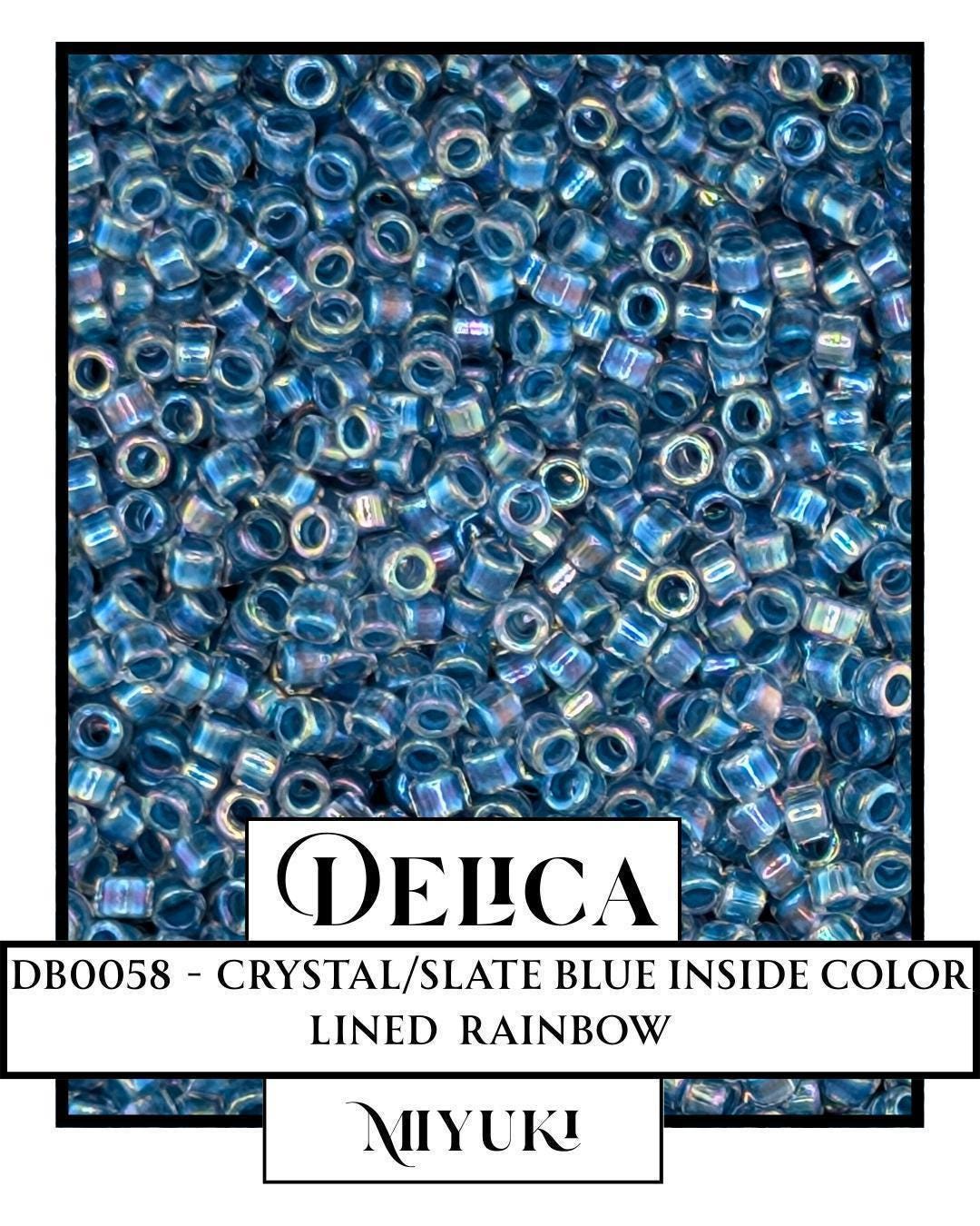 Miyuki Delica Beads – Crystal Slate Blue 11/0 Seed Beads | Genuine Japanese Glass