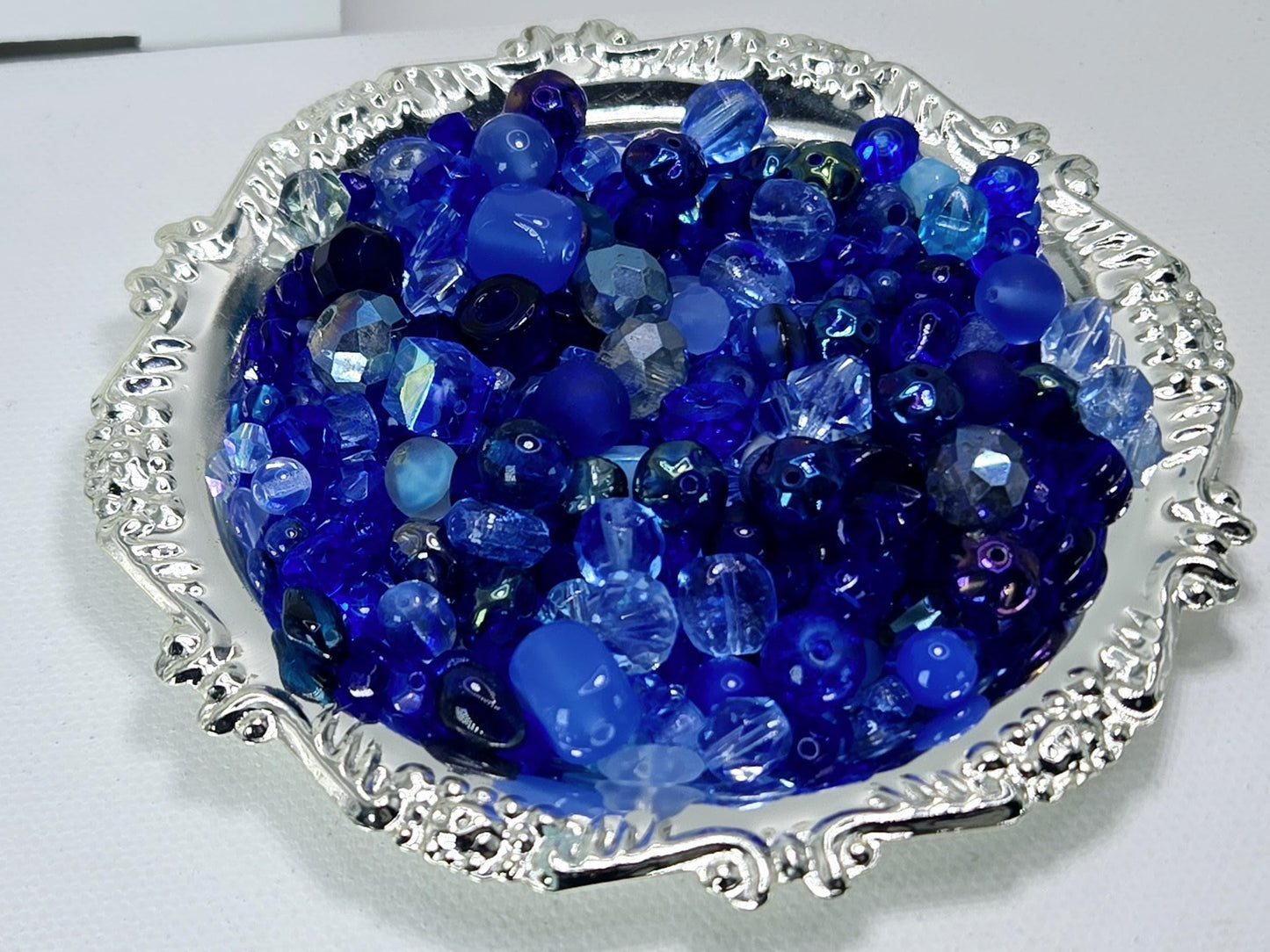 Berry Blue Bead Mix - Glass Bead Assortment | Creative Bulk Craft Beads