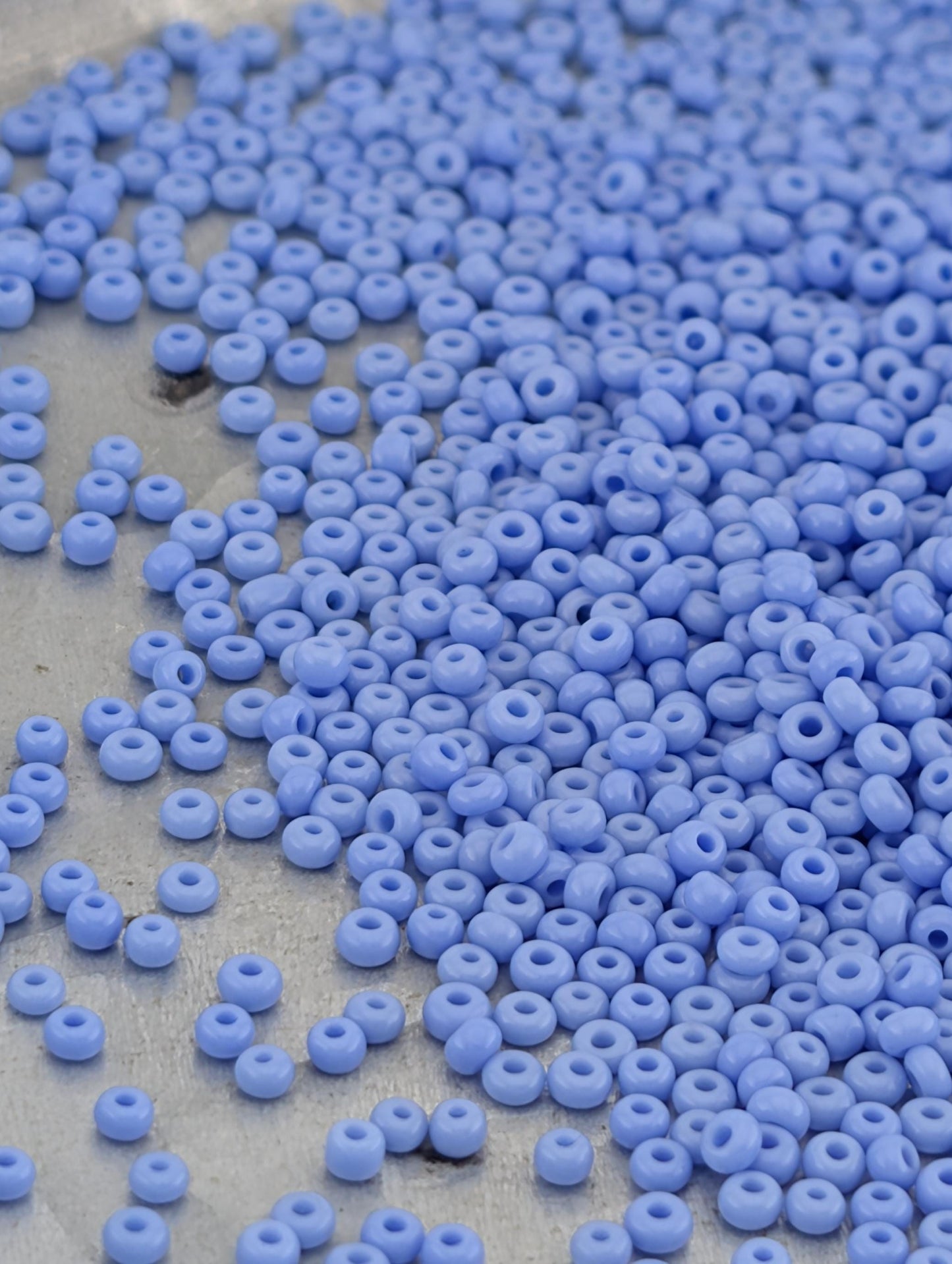 Opaque Medium Blue Beads Size 11/0 – 15g Preciosa Seed Bead Package