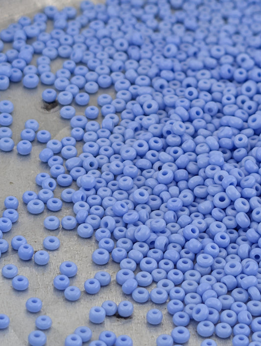 Opaque Medium Blue Beads Size 11/0 – 15g Preciosa Seed Bead Package