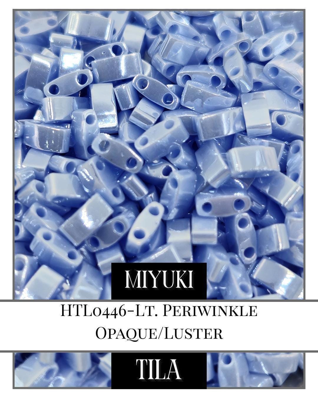 Miyuki Tila Beads – Light Periwinkle 7.5g Bead Package | Opaque Luster Finish