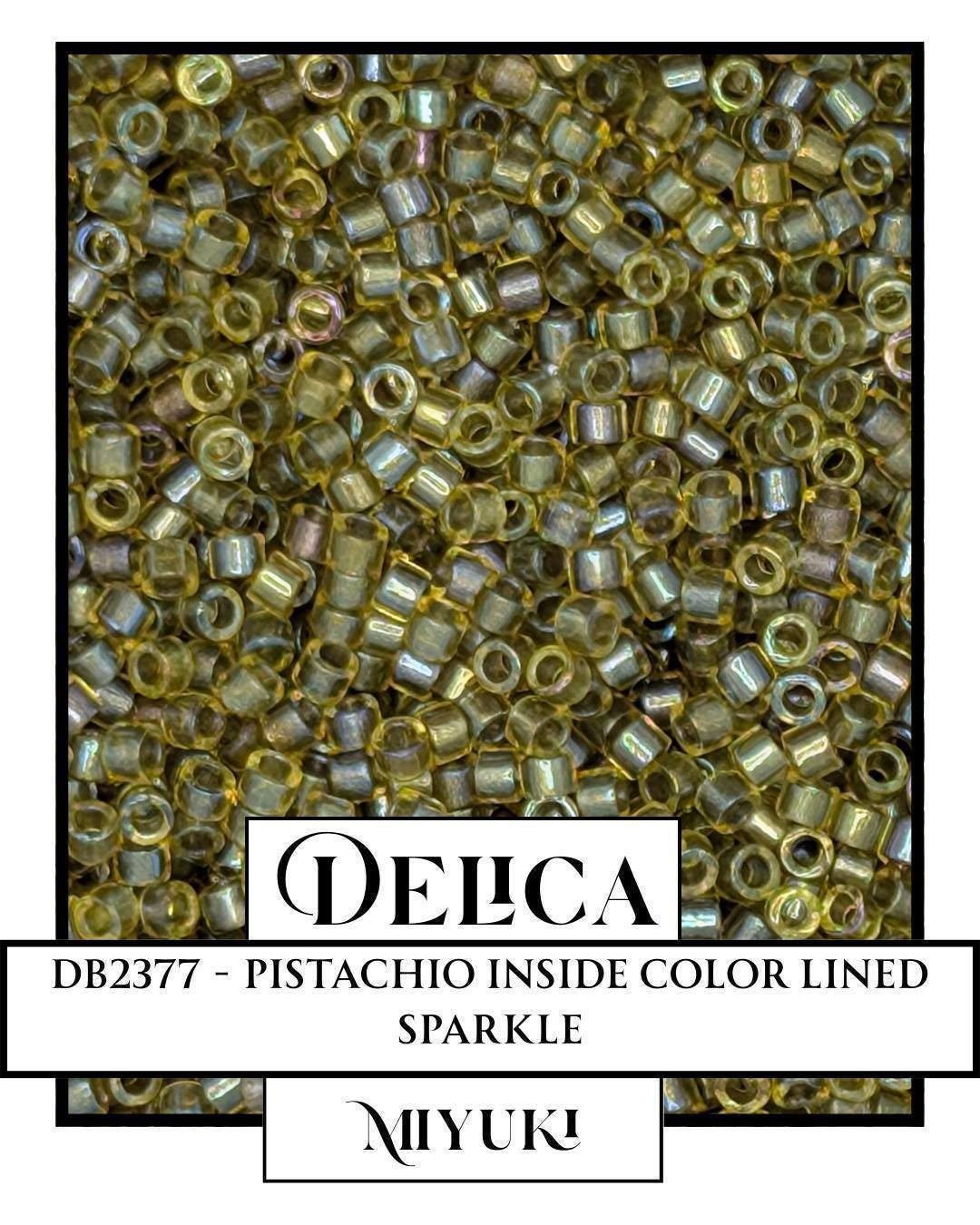 Miyuki Delica Beads - Pistachio Color 11/0 Seed Bead Jewelry | Sparkle Seed Beads