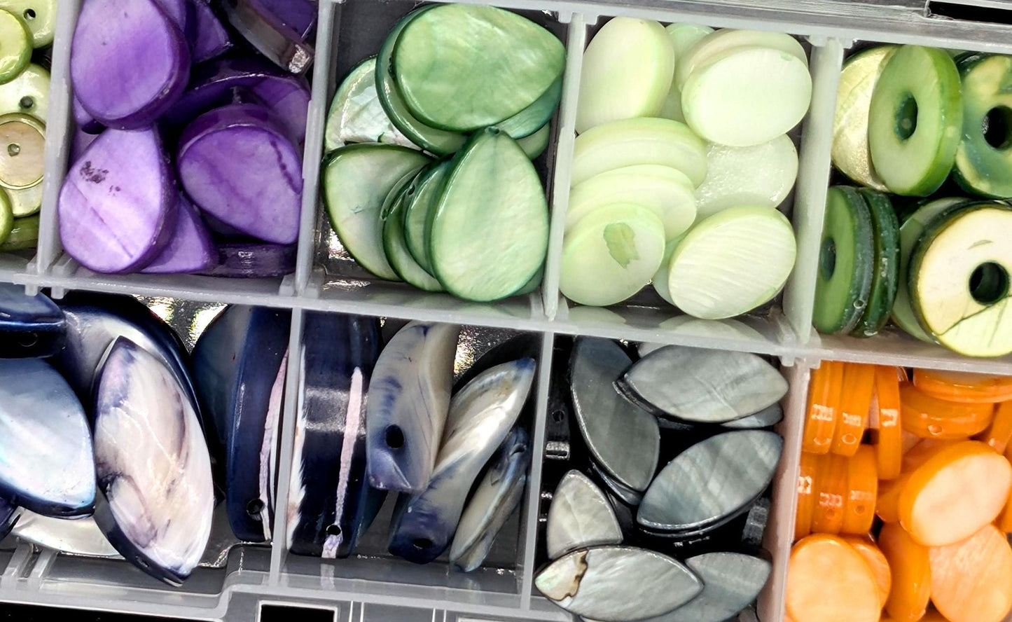 Mother of Pearl Beads - Natural Iridescent Craft Supplies for Jewelry Making