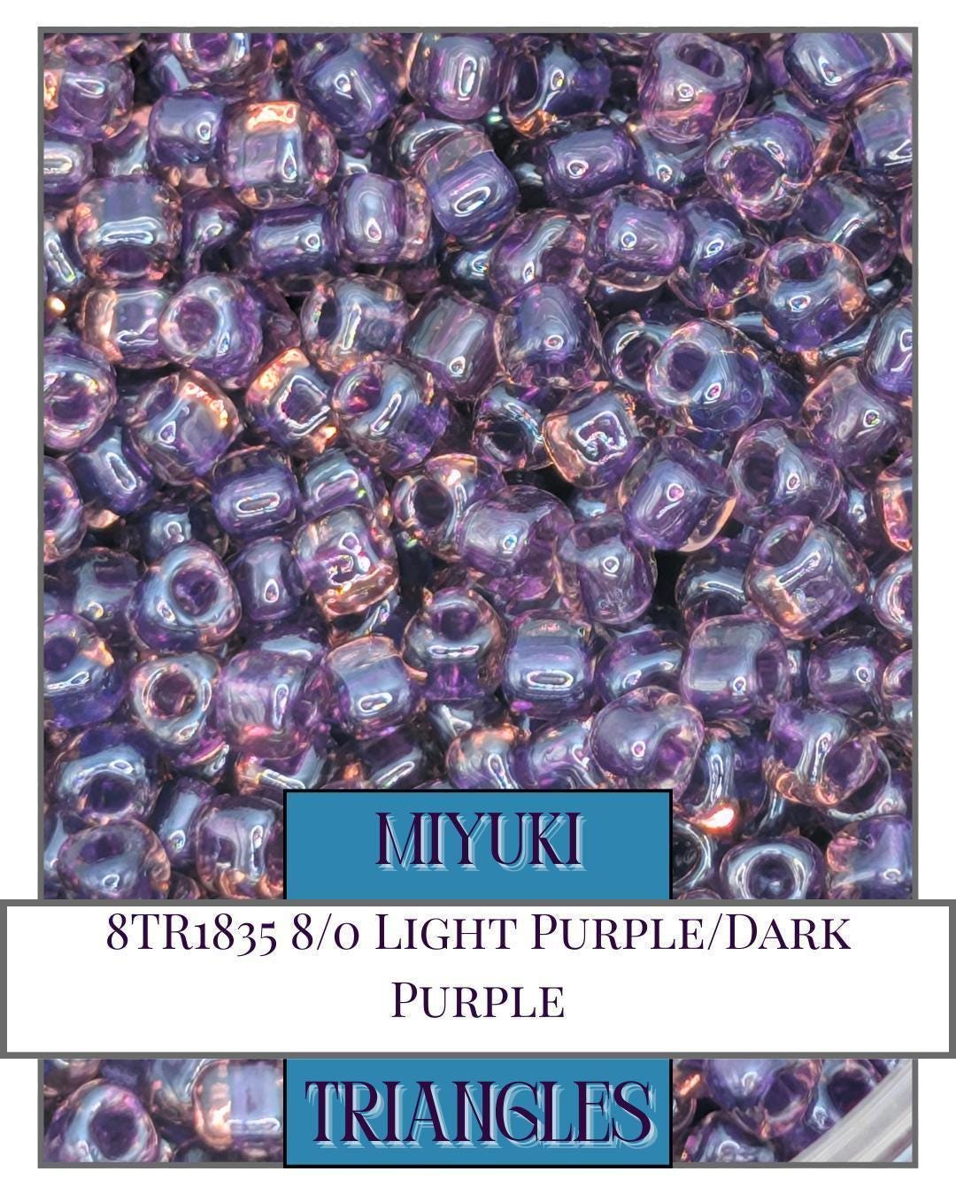 Miyuki Triangle Beads - Purple Triangle Beads for Jewelry Making Crafts