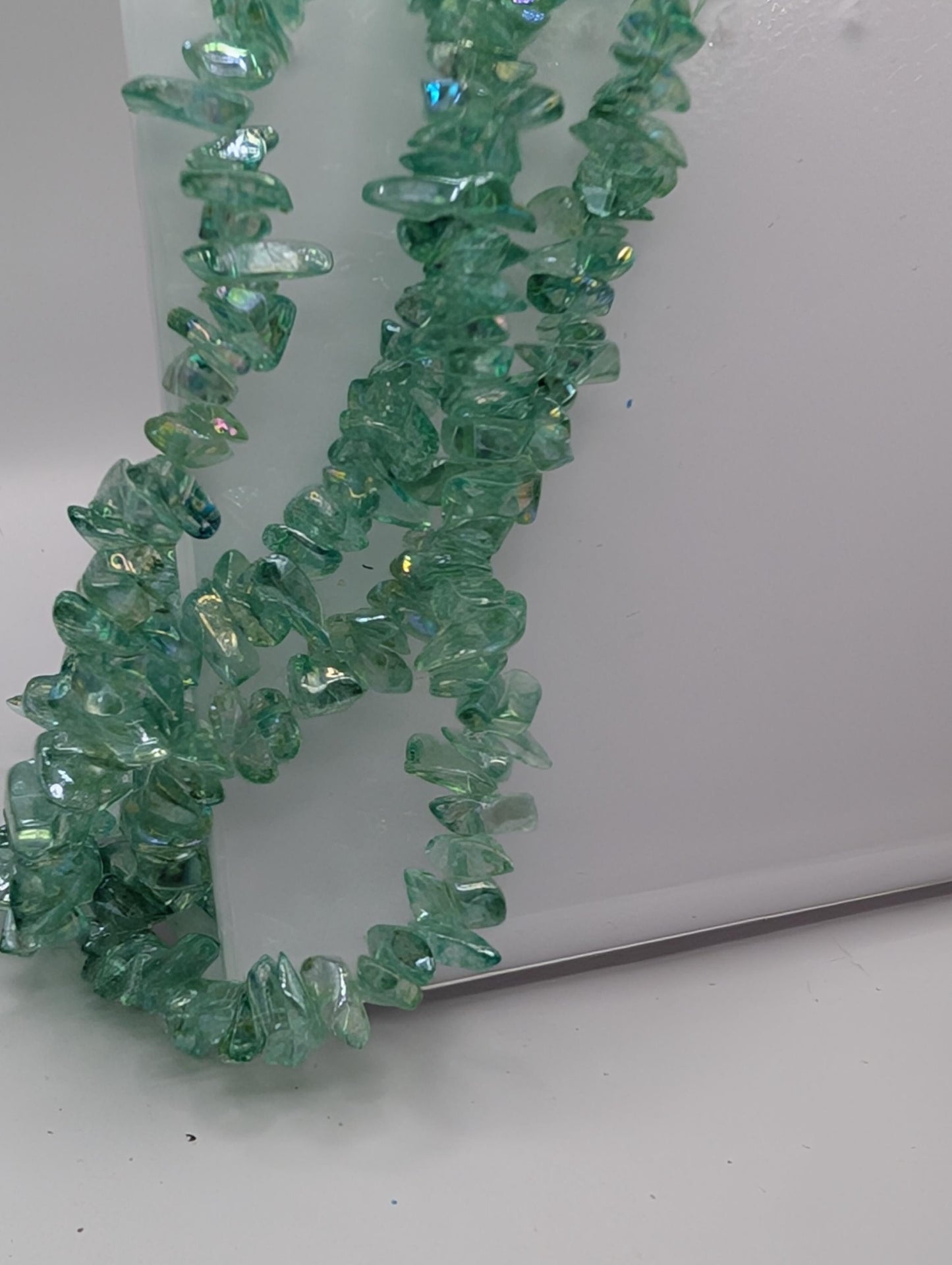 Fire Polished Glass Beads - 36 Inch Strand of Durable Glass Chip Beads for Jewelry Making