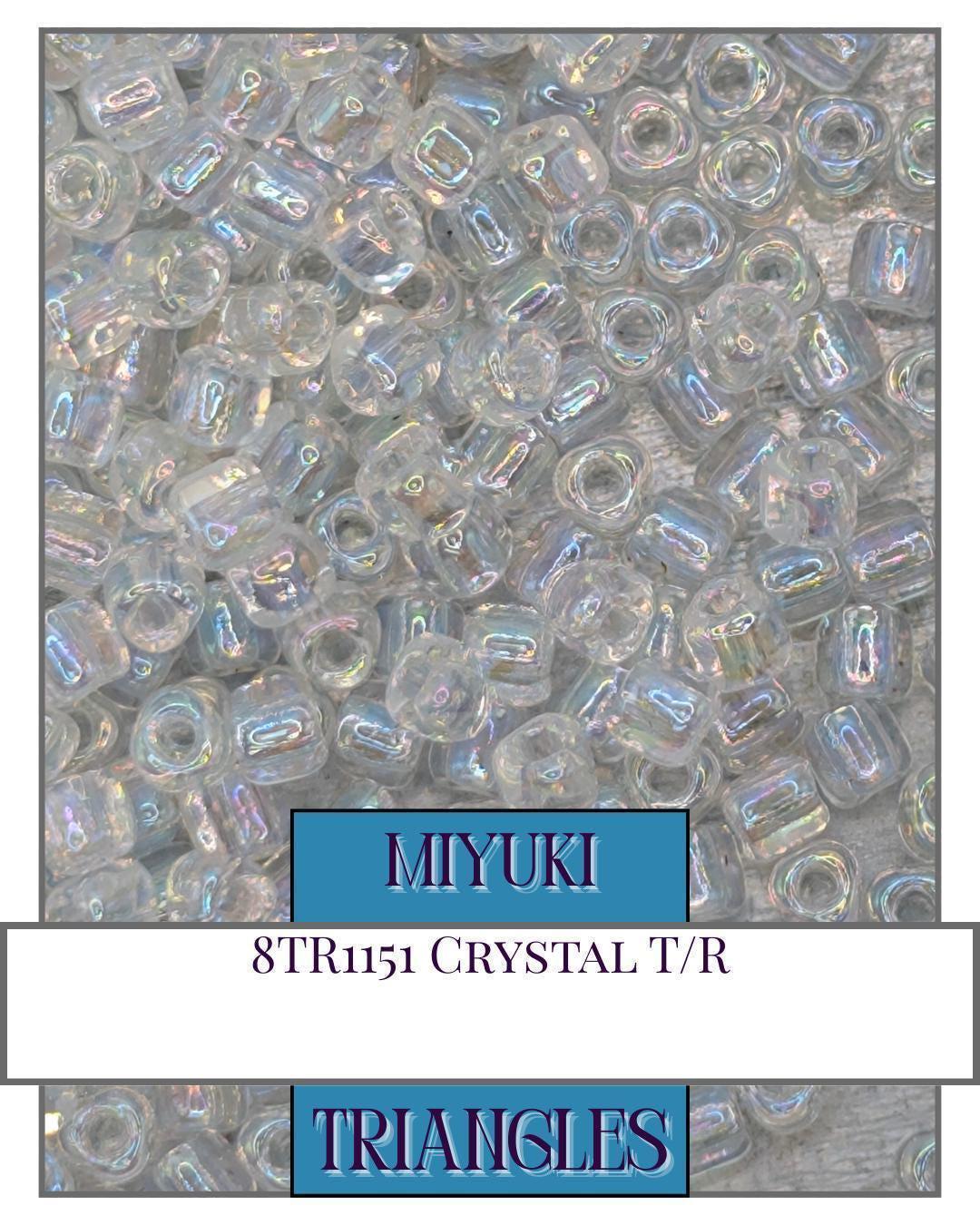 Miyuki Triangle Beads – Crystal Triangle Seed Beads for Jewelry Making Crafts