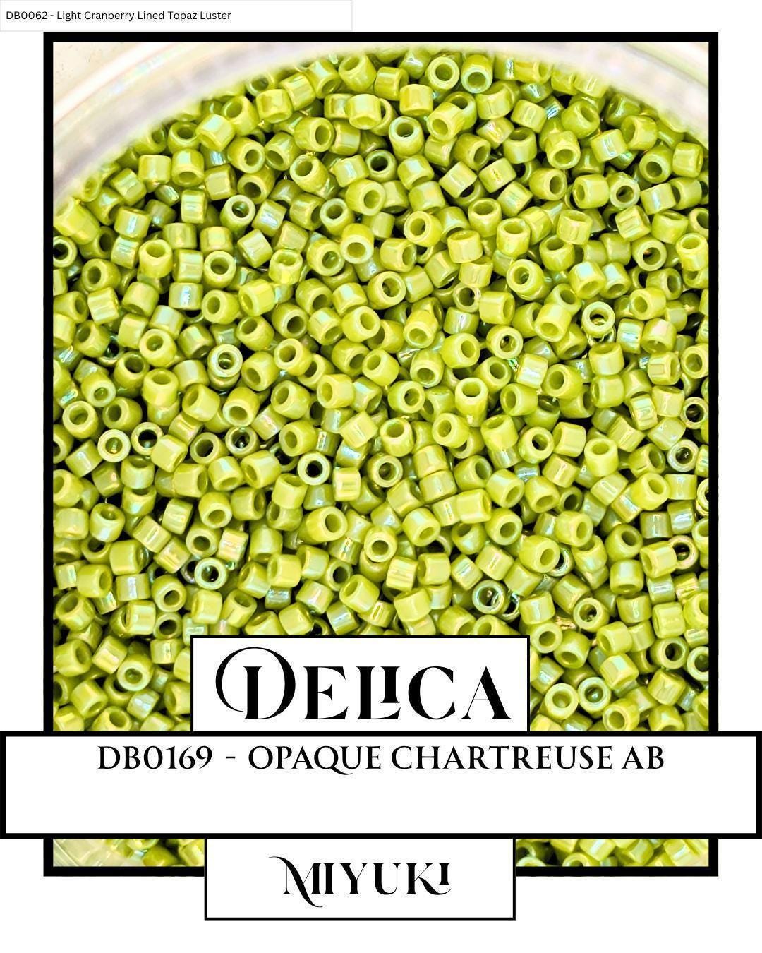 Miyuki Delica Beads - Opaque Chartreuse 11/0 Seed Beads Jewelry Kit
