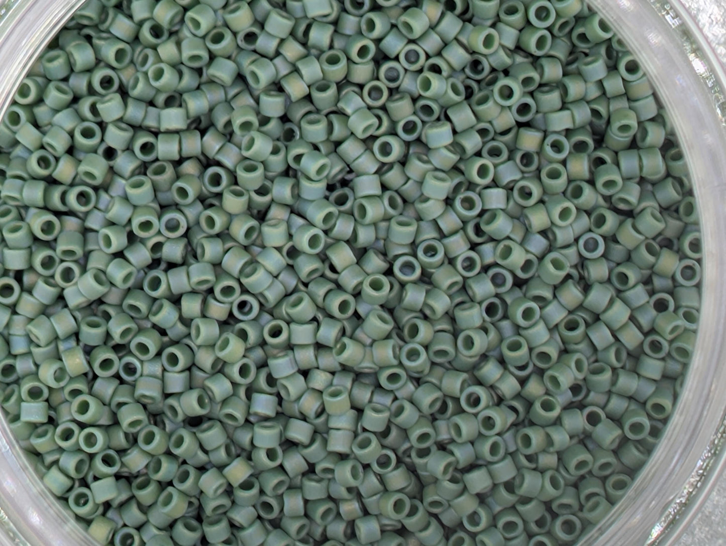Miyuki Delica Beads | Emerald Gradient Green Bead Palette - Matte Opaque Rainbow Finish