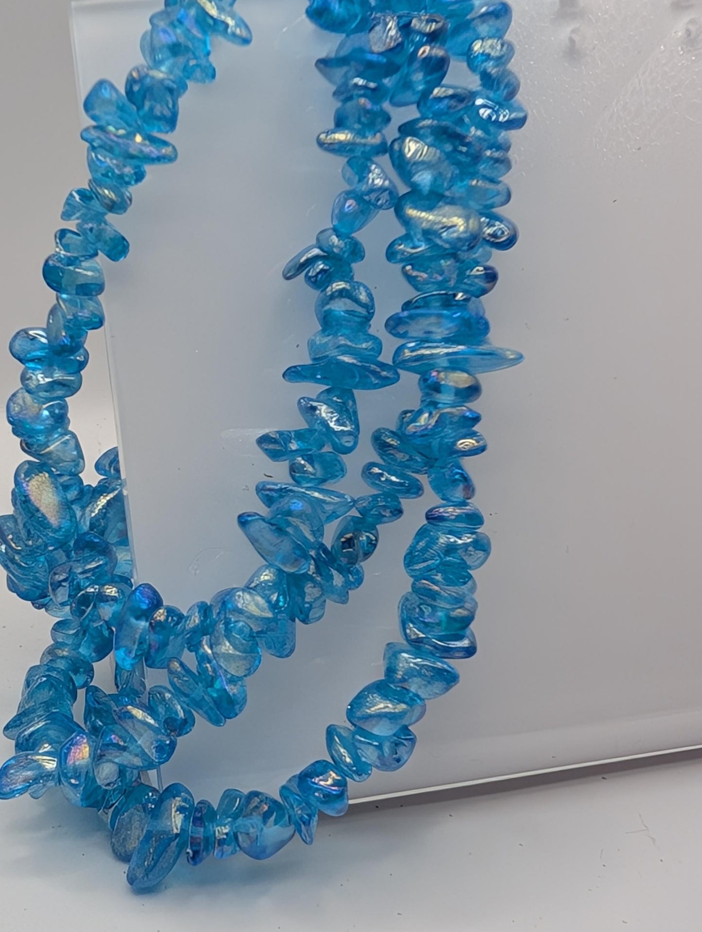 Fire Polished Glass Beads - 36 Inch Strand of Durable Glass Chip Beads for Jewelry Making