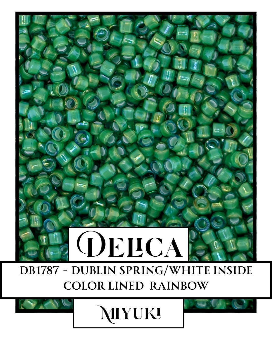 Miyuki Delica Beads - 11/0 Japanese Glass Seed Beads | Dublin Spring White ICL R, 7g